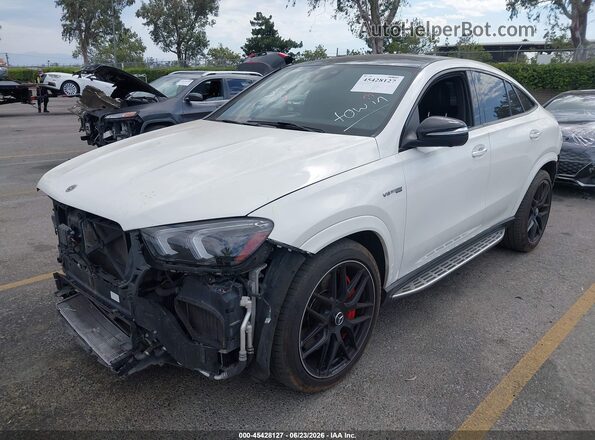 4JGFD8KB4MA391077 2021 MERCEDES-BENZ AMG GLE 63 COUPE White Առջևի ձախ երեք քառորդ տեսարան