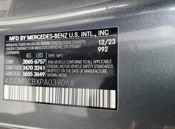 4JGGM1CBXPA039068 2023 MERCEDES-BENZ EQE Silver 