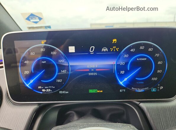 4JGGM2BBXPA035657 2023 MERCEDES-BENZ EQE Blue Widok zestawu wskaźników