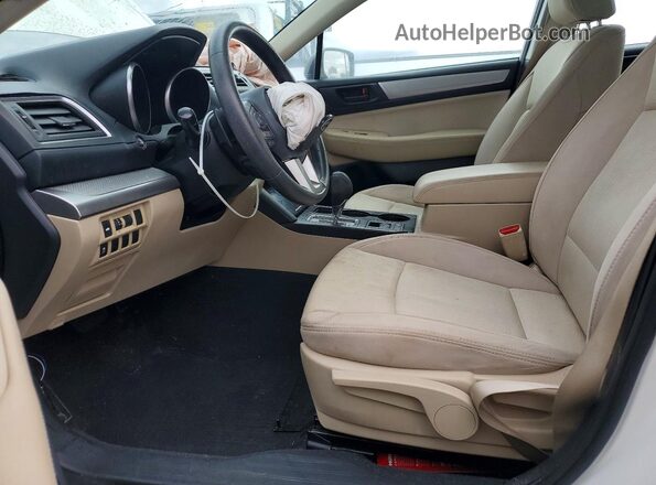 4S3BNAB64H3004354 2017 SUBARU LEGACY White Widok wnętrza z przodu