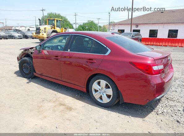 4S3BNAB68K3003327 2019 SUBARU LEGACY Red უკანა მარცხენა