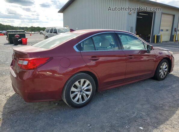 4S3BNAC63H3010256 2017 SUBARU LEGACY Бордовый Задняя правая четверть