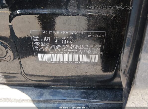 4S3BNAC68G3058463 2016 SUBARU LEGACY Black Widok komory silnika