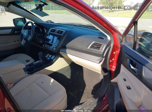 4S3BNAC68H3033810 2017 SUBARU LEGACY Red Front interior view