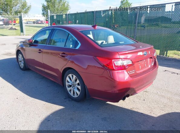 4S3BNAC68H3033810 2017 SUBARU LEGACY Red Rear left