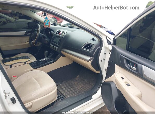 4S3BNAD68G3020570 2016 SUBARU LEGACY White Widok wnętrza z przodu