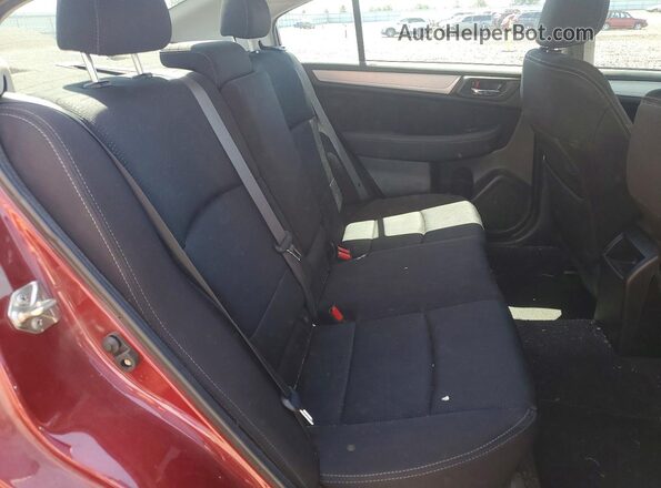 4S3BNAD6XG3050329 2016 SUBARU LEGACY Red Вид задніх сидінь