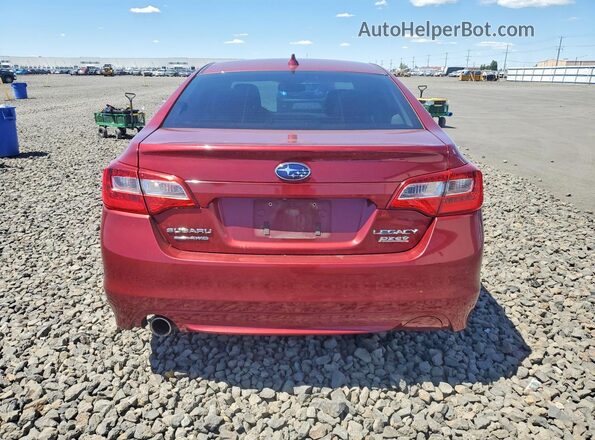 4S3BNAD6XG3050329 2016 SUBARU LEGACY Red Вид ззаду
