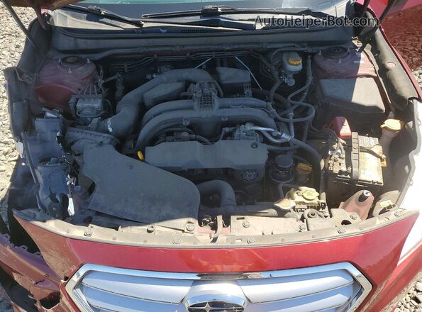 4S3BNAD6XG3050329 2016 SUBARU LEGACY Red Вид задньої частини салону