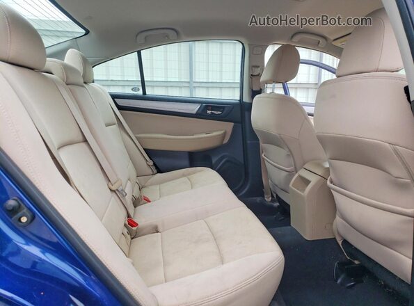 4S3BNAF65G3064183 2016 SUBARU LEGACY Blue Вид задніх сидінь