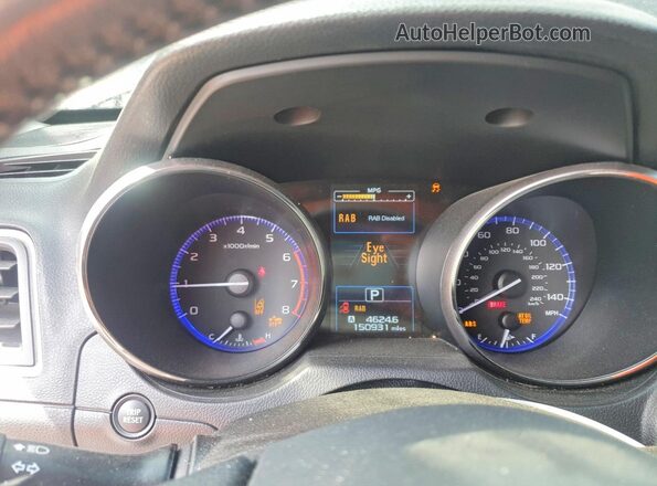 4S3BNAN60H3038903 2017 SUBARU LEGACY Black Вид щитка приладів