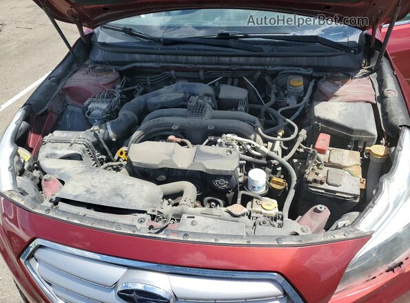 4S3BNBN63G3050323 2016 SUBARU LEGACY Red Вид задньої частини салону