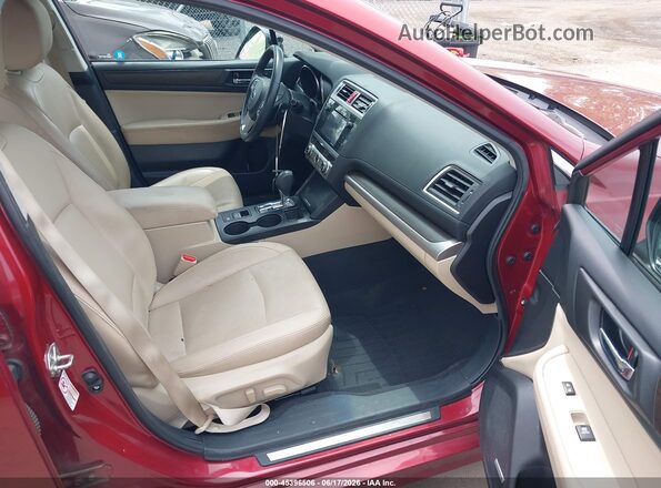 4S3BNBN66G3013024 2016 SUBARU LEGACY Красный Вид салона спереди
