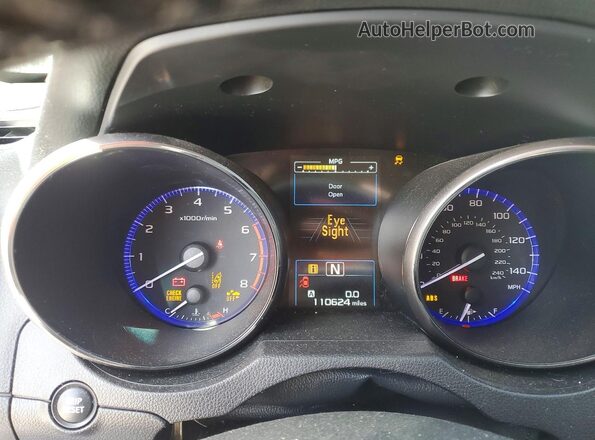 4S3BNBN6XG3002544 2016 SUBARU LEGACY Gray Widok zestawu wskaźników