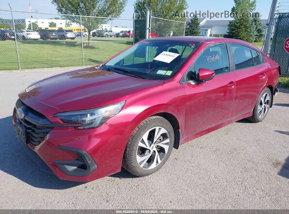4S3BWAC61S3016285 2025 SUBARU LEGACY Red Передня ліва чверть