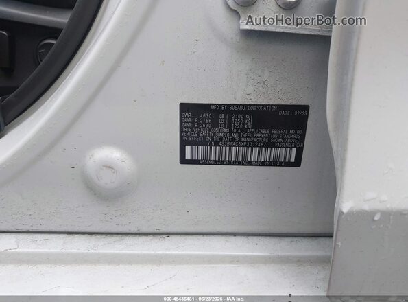 4S3BWAC6XP3012467 2023 SUBARU LEGACY White Вид підкапотного простору