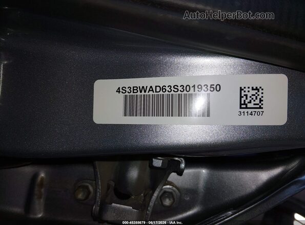 4S3BWAD63S3019350 2025 SUBARU LEGACY Silver Вид підкапотного простору