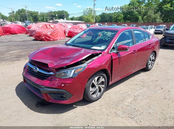 4S3BWAF60N3012728 2022 SUBARU LEGACY Burgundy წინა მარცხენა ხედი სამი მეოთხედიდან