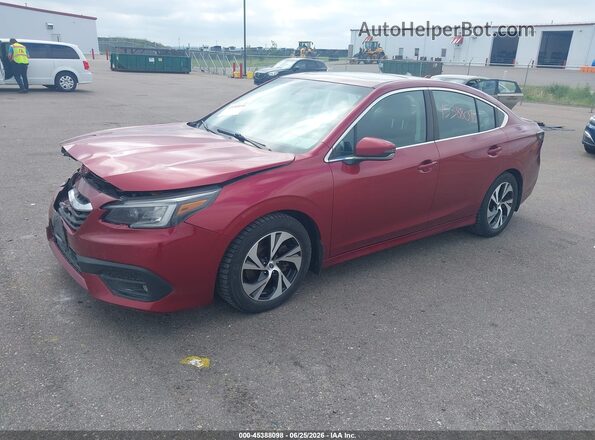 4S3BWAF62M3020795 2021 SUBARU LEGACY Red Առջևի ձախ երեք քառորդ տեսարան