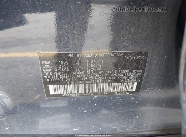 4S3BWGG60R3025826 2024 SUBARU LEGACY Blue Շարժիչի բաժամունքի տեսք