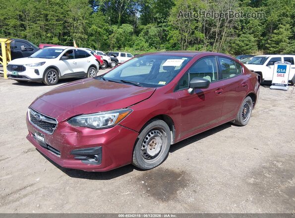 4S3GKAA67H3624535 2017 SUBARU IMPREZA Maroon Przód lewy