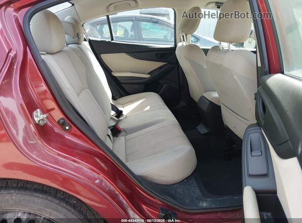 4S3GKAA67H3624535 2017 SUBARU IMPREZA Maroon Widok naklejki z numerem VIN