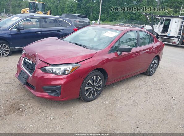 4S3GKAA69K3601040 2019 SUBARU IMPREZA Red წინა მარცხენა ხედი სამი მეოთხედიდან