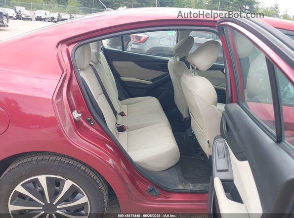 4S3GKAA69K3601040 2019 SUBARU IMPREZA Red VIN კოდის სტიკერის ხედი