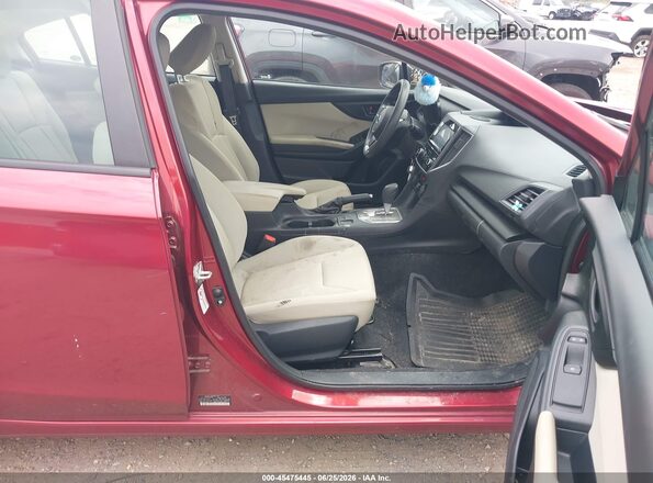 4S3GKAA69K3601040 2019 SUBARU IMPREZA Red წინა სალონის ხედი