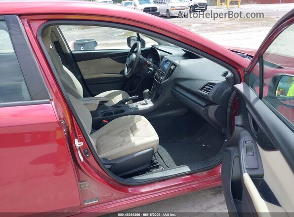 4S3GKAD61J3617257 2018 SUBARU IMPREZA Red წინა სალონის ხედი
