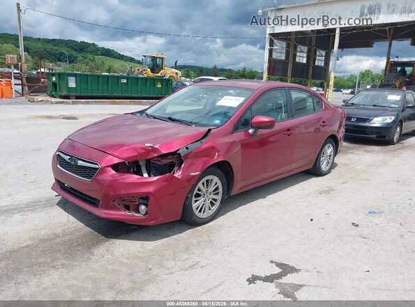 4S3GKAD61J3617257 2018 SUBARU IMPREZA Red წინა ხედი