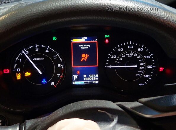 4S3GKAD66J3623068 2018 SUBARU IMPREZA Синий Вид щитка приборов