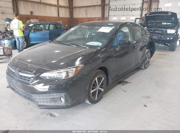 4S3GKAD66M3601205 2021 SUBARU IMPREZA Черный Передняя левая четверть