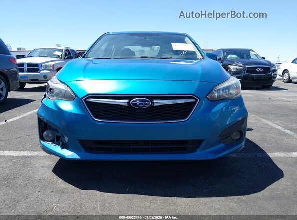 4S3GKAD69J3614235 2018 SUBARU IMPREZA Blue Widok zestawu wskaźników