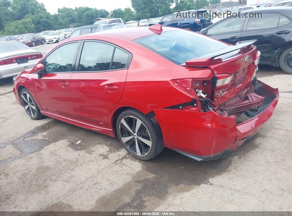 4S3GKAL65H1626048 2017 SUBARU IMPREZA Red Rear left