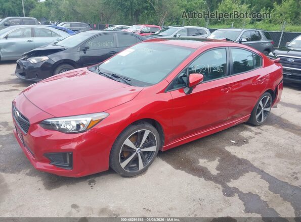 4S3GKAL65H1626048 2017 SUBARU IMPREZA Red Front left
