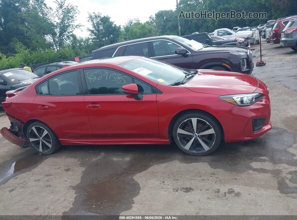 4S3GKAL65H1626048 2017 SUBARU IMPREZA Red Rear interior view