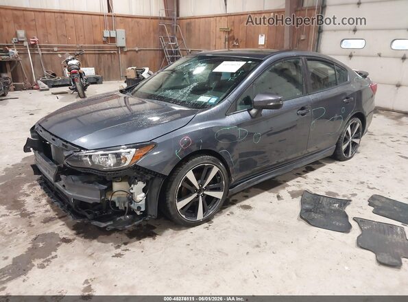 4S3GKAM68H3618951 2017 SUBARU IMPREZA Gray წინა მარცხენა ხედი სამი მეოთხედიდან