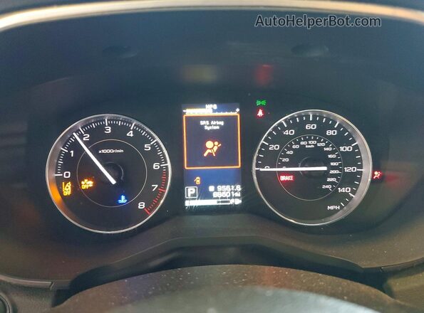 4S3GKAU60K3625948 2019 SUBARU IMPREZA Серый Вид щитка приборов