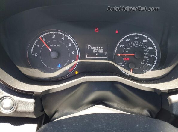 4S3GTAA65K3755953 2019 SUBARU IMPREZA White Widok zestawu wskaźników