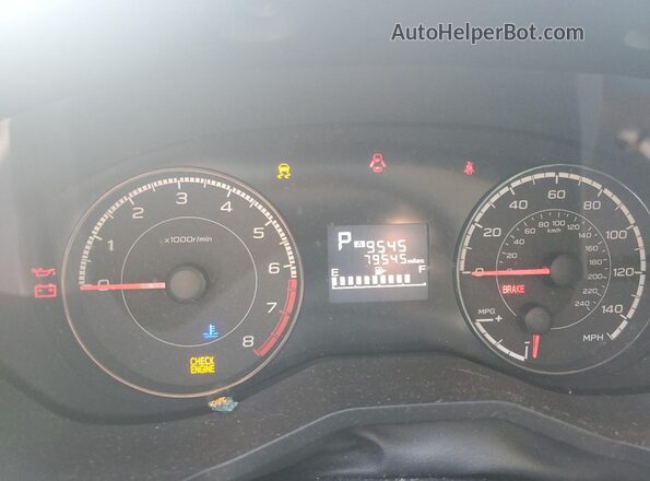 4S3GTAA68J3715476 2018 SUBARU IMPREZA Red ხელსაწყოთა პანელის ხედი