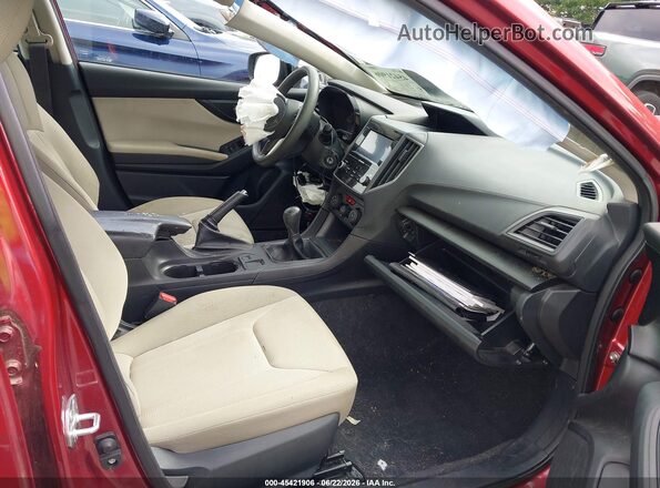 4S3GTAA69N1717237 2022 SUBARU IMPREZA Burgundy Vista interior delantera