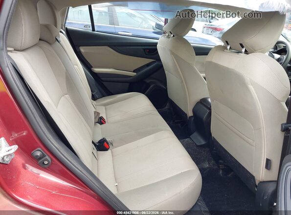 4S3GTAA69N1717237 2022 SUBARU IMPREZA Burgundy Vista de la etiqueta del VIN
