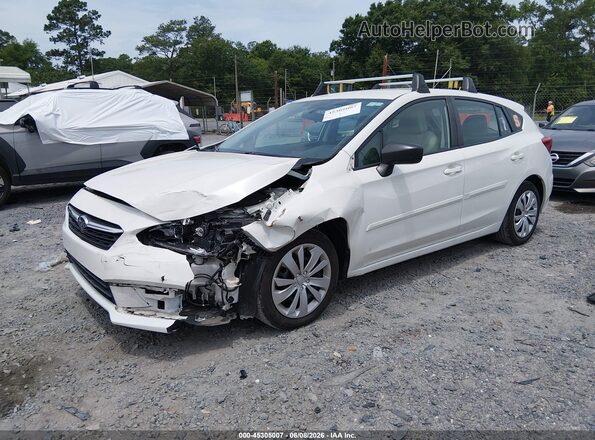 4S3GTAB60L3709754 2020 SUBARU IMPREZA White Առջևի ձախ երեք քառորդ տեսարան