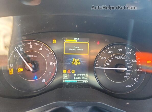 4S3GTAB60N3729246 2022 SUBARU IMPREZA Белый Вид щитка приборов