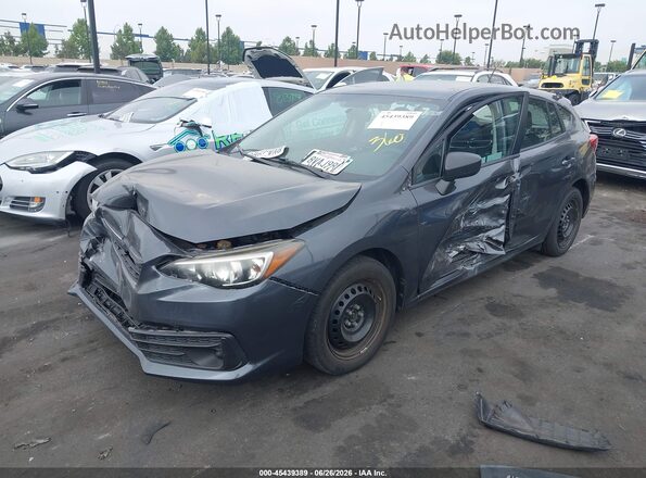 4S3GTAB66M3709436 2021 SUBARU IMPREZA Gray Առջևի ձախ երեք քառորդ տեսարան