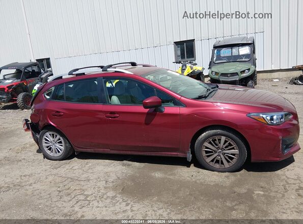 4S3GTAB67H3703795 2017 SUBARU IMPREZA Maroon Vista interior trasera