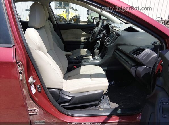 4S3GTAB67H3703795 2017 SUBARU IMPREZA Maroon Vista interior delantera