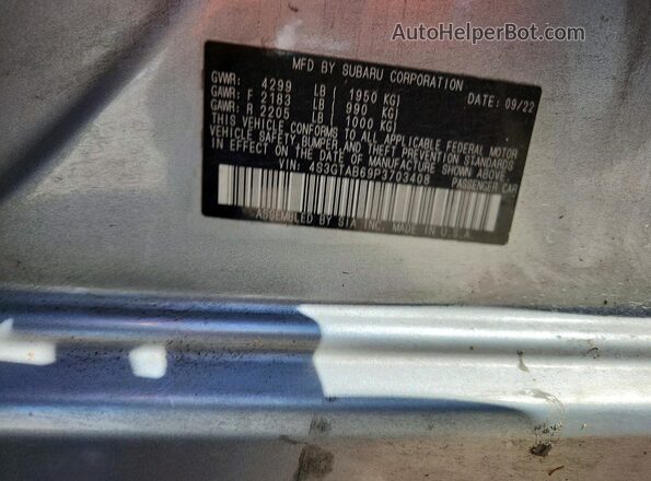 4S3GTAB69P3703408 2023 SUBARU IMPREZA Серебряный Вид наклейки с VIN-кодом