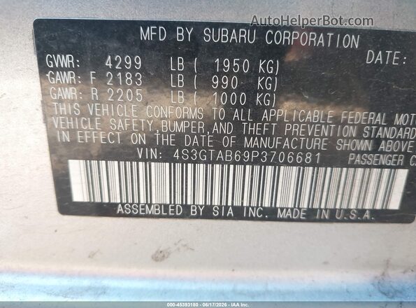 4S3GTAB69P3706681 2023 SUBARU IMPREZA Серебряный Вид подкапотного пространства